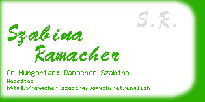 szabina ramacher business card